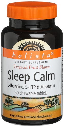 Holista Sleep Calm L-theanine, 5htp & Melatonin Chewable Tablets, 30-Count Bottle... by Holista