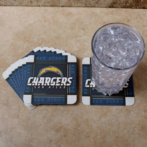 San Diego Chargers 8-Pack Absorbent PaperKraft Coasters