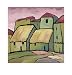 image and picture of Houses III Art Print Poster By Victor Moreno, 19.75