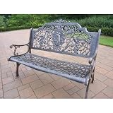 Oakland Living Antique Pewter Golfer Bench