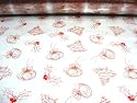 'Advent' Christmas Cellophane Wrap Red & Gold 80cm x 10 metres