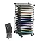 2-Tier Paper Storage Cube System with Casters and Dust Cover - Black