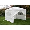 3x3mtr White Pop Up Gazebo, FULLY WATERPROOF, INCLUDES WindBar and Four Sides and Bag Included.