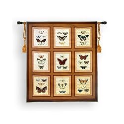 Butterflies Tapestry Wallhanging Comes With Wall Hanging Rod and Tassels