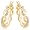 10k Yellow Gold Diamond Twist Hoop Earrings (1/4 cttw, I-J Color, I3 Clarity)