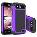 LK [Shock-Absorption] Hybrid Dual Layer Armor Defender Protective Case Cover for ZTE Maven / ZTE Overture 2 / ZTE Fanfare / ZTE Speed (Purple)