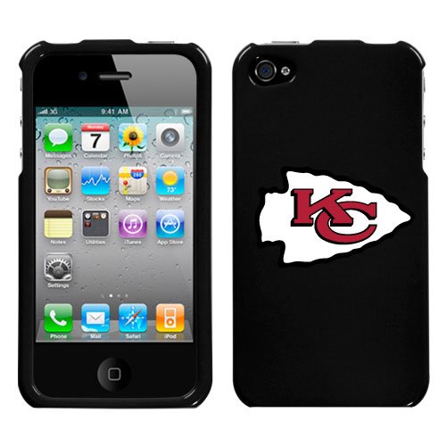 iPhone 4 Kansas City Chiefs Black Snap on Superior Hard Cover