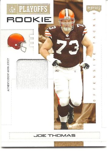 Joe Thomas 2007 Playoff NFL Playoffs Materials Jersey Card #117 05/25 Cleveland Browns