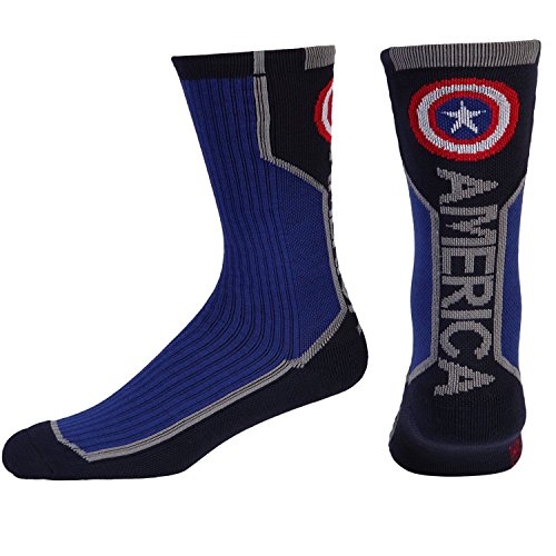 Captain America Text Performance Crew Socks