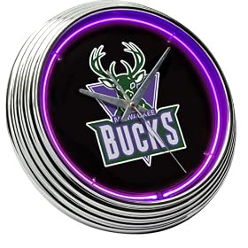 Milwaukee Bucks Neon Clock