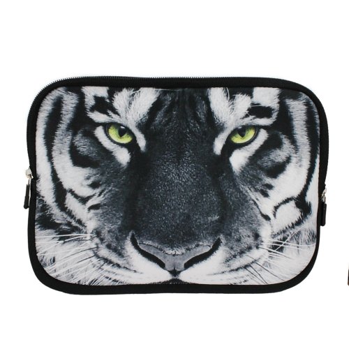 CaseGuru Striking Wild Tiger Case Sleeve Carry Bag Pouch for Apple iPad Mini/Amazon Kindle Fire HD/Google Nexus 7 and fits devices/ereaders/tablets/notebooks/laptops up to 7/ 7.85’ inches
