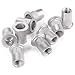 BQLZR 8mm Zinc Plated Iron Flat Head Rivet Nut M8 Silver for Railway Pack of 25