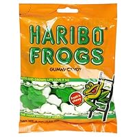 Haribo Gummi Candy, Frogs, 5-Ounce Bags (Pack of 12)