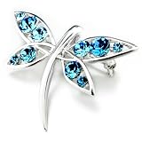 Blue Crystal Dragonfly Brooches And Pins