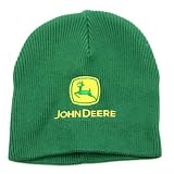 519BE6DCC L. SL160  John Deere Brand Ribbed Knit Cuffless Beanie   Green