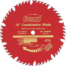 Freud LU84R010 10'' X 50 Teeth Combination Blade