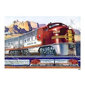 Canvas Print, Santa Fe Locomotive – 18 x 12