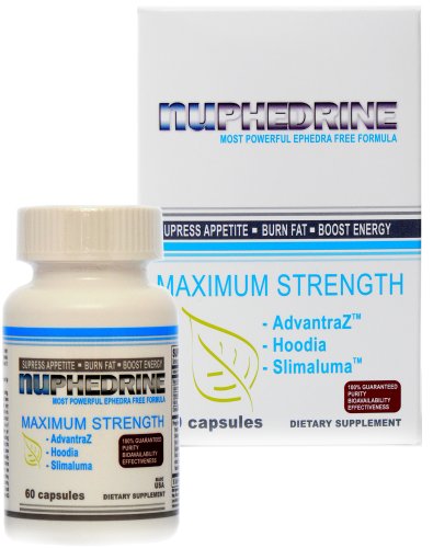 Buy Now at Amazon.com: Nuphedrine NEW Maximum Strength FORMULA With Advantra Z Hoodia & Slimaluma~ Supress Appetite ~ Burn Fat ~ Boost Energy 1 - 60 Capsule Bottle