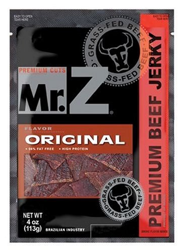 Mr. Z Premium Beef Jerky Original Flavor, 4-Ounce Bags (Pack of 6)