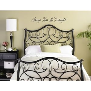 ALWAYS KISS ME GOODNIGHT Vinyl wall quotes love sayings home art decor decals ALWAYS KISS ME GOODNIGHT Vinyl wall quotes love sayings home art decor decals