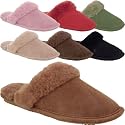 Bearpaw Women's Suede / Sheepskin Slipper - Style 483 Scuff