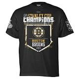 NHL Men's Boston Bruins 2011 Stanley Cup Champions "Banner Season" Tee Shirt (Black, Small)