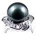 18K White Gold with CZ and 12-12.5 mm Tahitian Pearl Ring