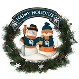 Florida Marlins Team Snowman Christmas Wreath