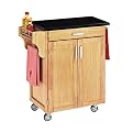 Kitchen Cart with Granite Top - Natural/ Black (Small)