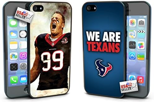 OneDreamCases - Houston Texans JJ Watt and 'We Are Texans' Hard Case COMBO TWO PACK for iPhone 5/5s