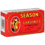 Review Seasons  / Seasons Club Sardines In Tomato Sauce, 4.375-Ounce Tins (Pack of 24)
