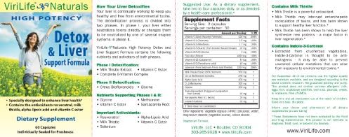 High Potency Detox & Liver Support Formula, 60 Blister-packed Capsules