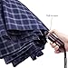 Plemo Classic Blue Automatic Folding Travel Umbrella 46 Inch Diameter, Blue
