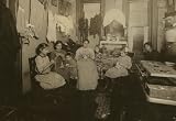 1912 child labor photo Crocheting caps. Upper East Side. (For complete details see Miss E.C. Watson'