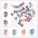 HYBEADS 4pcs Lampwork Murano beads charm fit for Snake Chain bracelet And European Bracelet