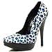 Cherry Leopard Print Pumps by Fahrenheit (8.5, white)