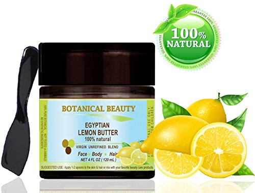 LEMON BUTTER EGYPTIAN 100 % Natural / 100% PURE BOTANICALS. VIRGIN / UNREFINED BLEND. 4 Fl.oz.- 120 ml. For Skin, Hair and Nail Care. 