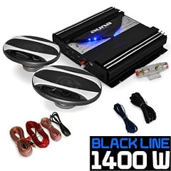 Auto 15x23cm Lautsprecher HiFi Set "Black Line 220" (2x 500W Boxen, 1400W Endstufe)