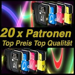 N.T.T. - 20 St�ck XL Patronen kompatibel zu Brother LC1100 LC980 (8x schwarz & je 4x cyan magenta yellow) LC1100BK LC1100Y LC1100C LC1100M LC980BK LC980Y LC980C LC980M f�r Brother MFC-250C MFC 255CW DCP 387C DCP 395CN DCP-585CW DCP 6690CW MFC 290C MFC 295CN MFC 297C MFC 490CN MFC 5490CN MFC 5890CN MFC 790CW MFC 795CW MFC 6490CW MFC 6890CDW MFC 990CW DCP 145C DCP 163C DCP 165C DCP 167C DCP 185C DCP 195C DCP 365CN DCP 373CW DCP 375CW DCP 377CW DCP 383C DCP 385C *** Sparset***