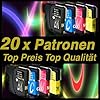 N.T.T.� - 20 St�ck (8x schwarz, 4 je Farbe) XL Druckerpatronen