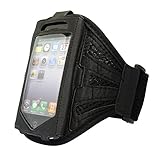 AceOfCase - Apple iPhone 4 / 4G / 4s, Black Breathable Adjustable Sports Armband.