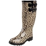 Chooka Womens Cheetah Dual Buckle Rain Boot