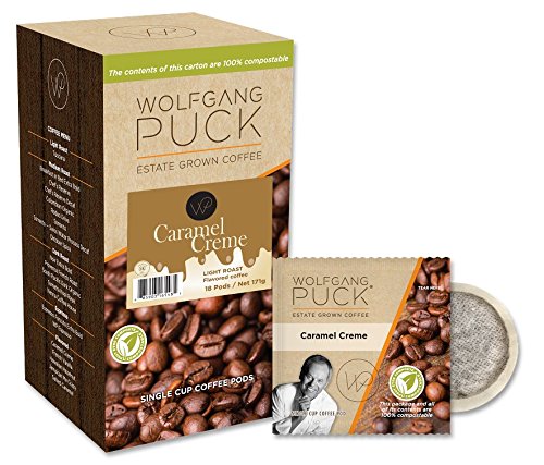 Wolfgang Puck Coffee Caramel Cream Pods, 9.5 Gram Pods-18-Count (Pack of 3)