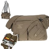 ELEPHANT Laptoptasche JACK BAG Canvas Notebooktasche [ 15,4 Zoll: max. 38 x 28 cm ] Messenger Schultertasche / OLIV