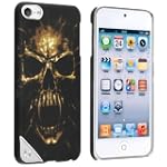 eForCity Black/ Gold Skull Clip-on Ru...
