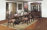 7 Piece Genuine Wood And Marble Dinette Set By Acme Furniture