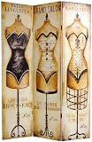 Double Sided Mannequin and Singer Canvas Room Divider