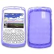 RIM BlackBerry Curve 8300 8310 8320 8330 Crystal Silicone Skin Case Transparent Purple Check Pattern