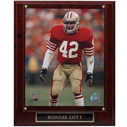 San Francisco 49ers #42 Ronnie Lott 10.5'' x 13'' Player Plaque