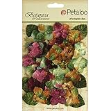 Floral Embellishments Velvet Hydrangeas With Glitter 36/Pkg-Maroon